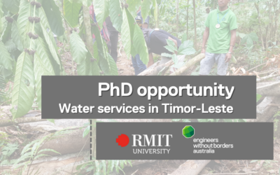 PhD opportunity: Water services in Timor-Leste